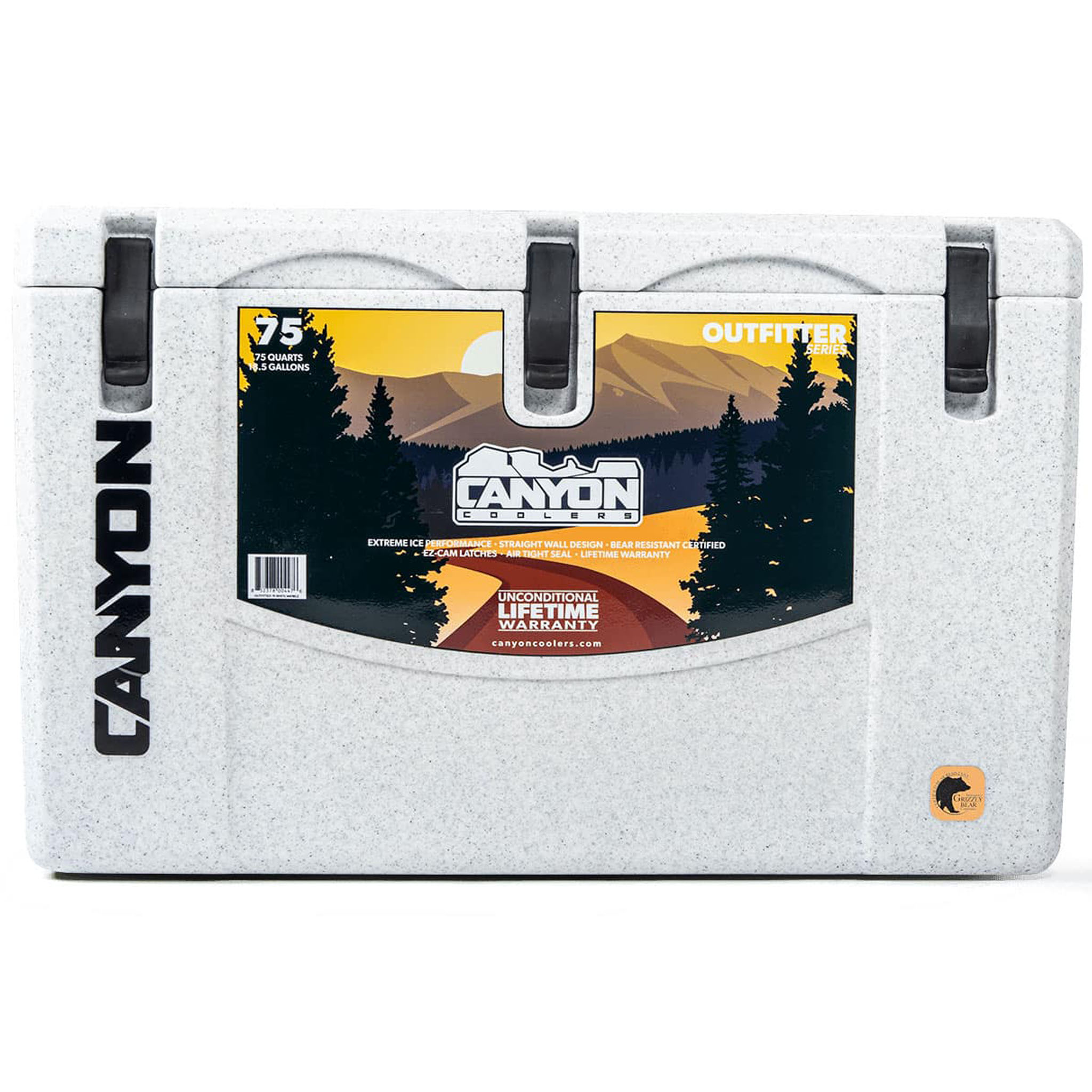 Canyon Coolers Outfitter 75qt Cooler | White Marble - Image 3